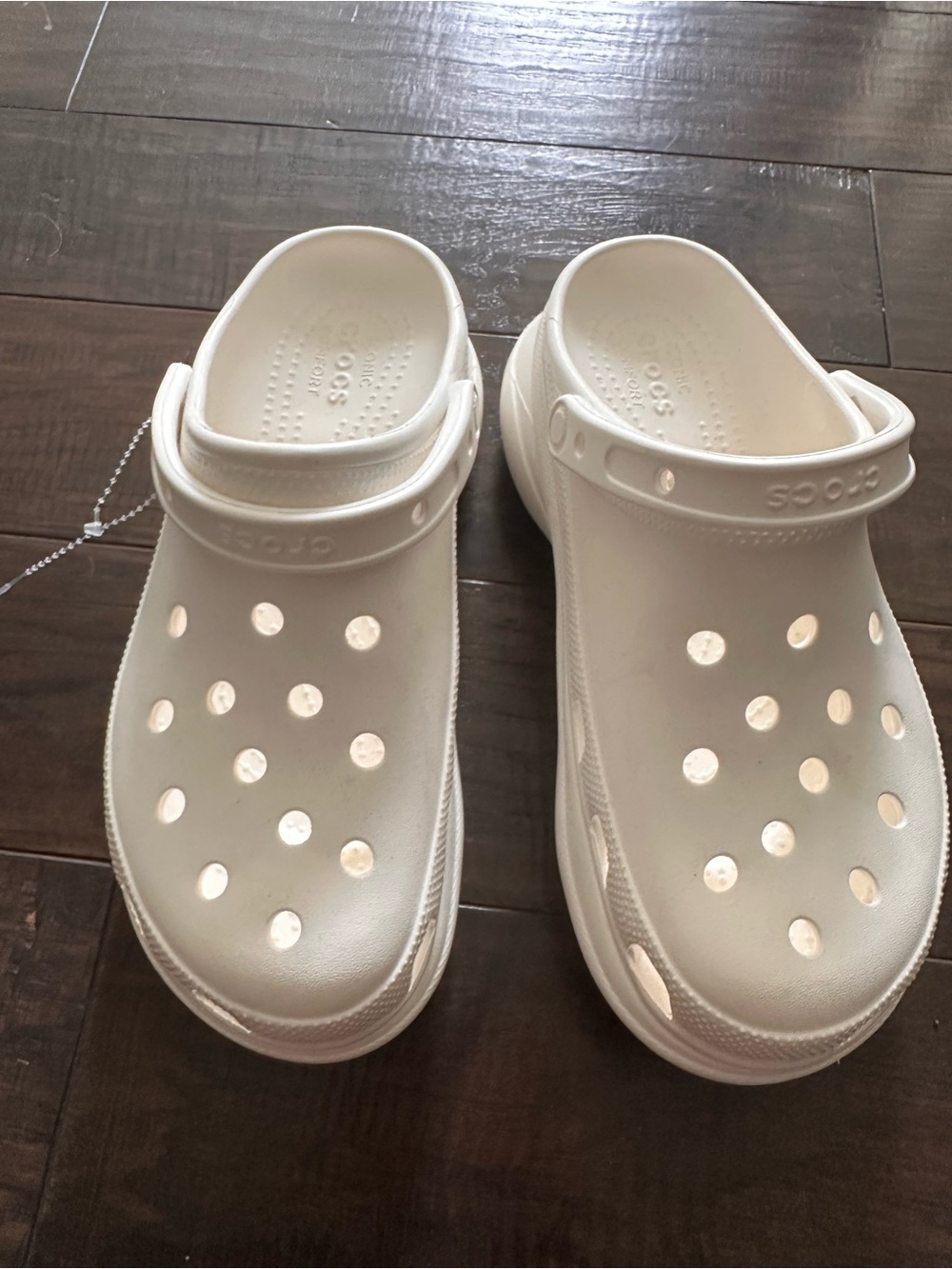 CROCS White Mega Crush Platform Clogs Shoes Size 10